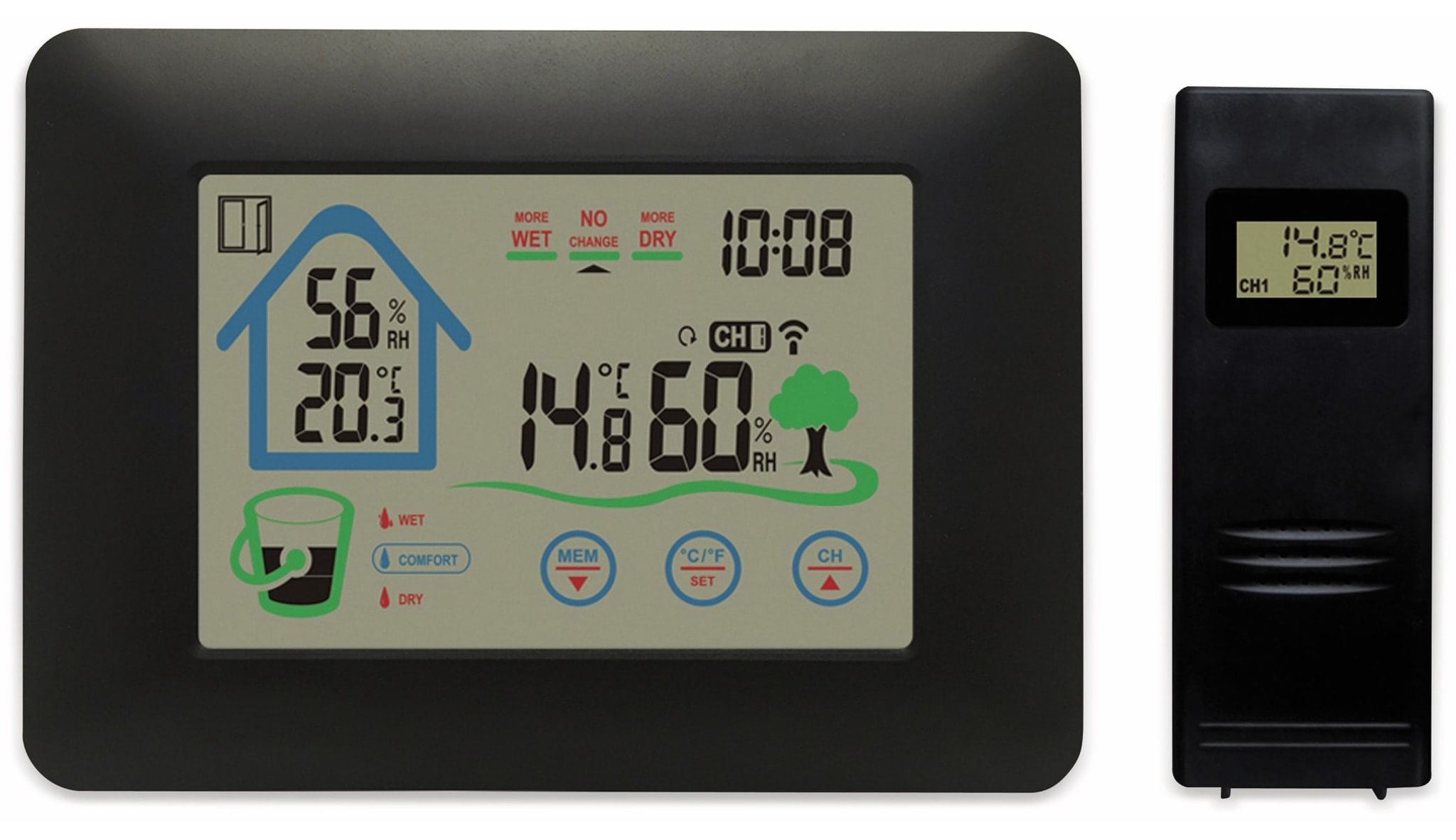 Denver Schwarz Ws-520 Weather Station Wireless Indoor Outdoo, Wetterstation, - Bild 4