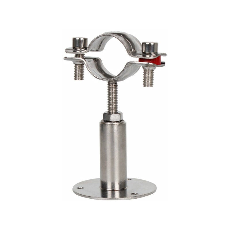 Support mural pour tuyau 32 mm en acier inoxydable 304, hauteur réglable 50 à 100 mm, lot de 2