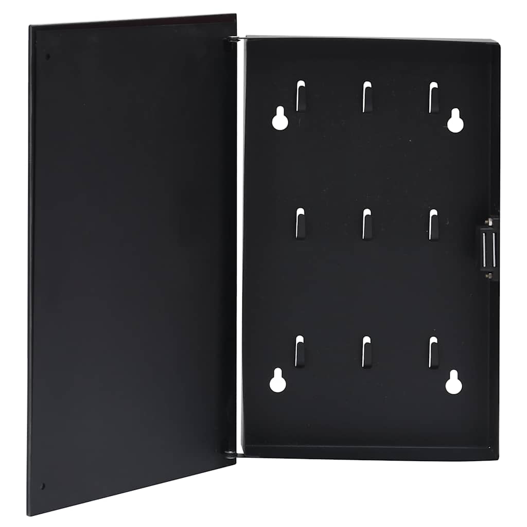 Key Box With Magnetic Board Black 30x20x4 Cm Vidaxl