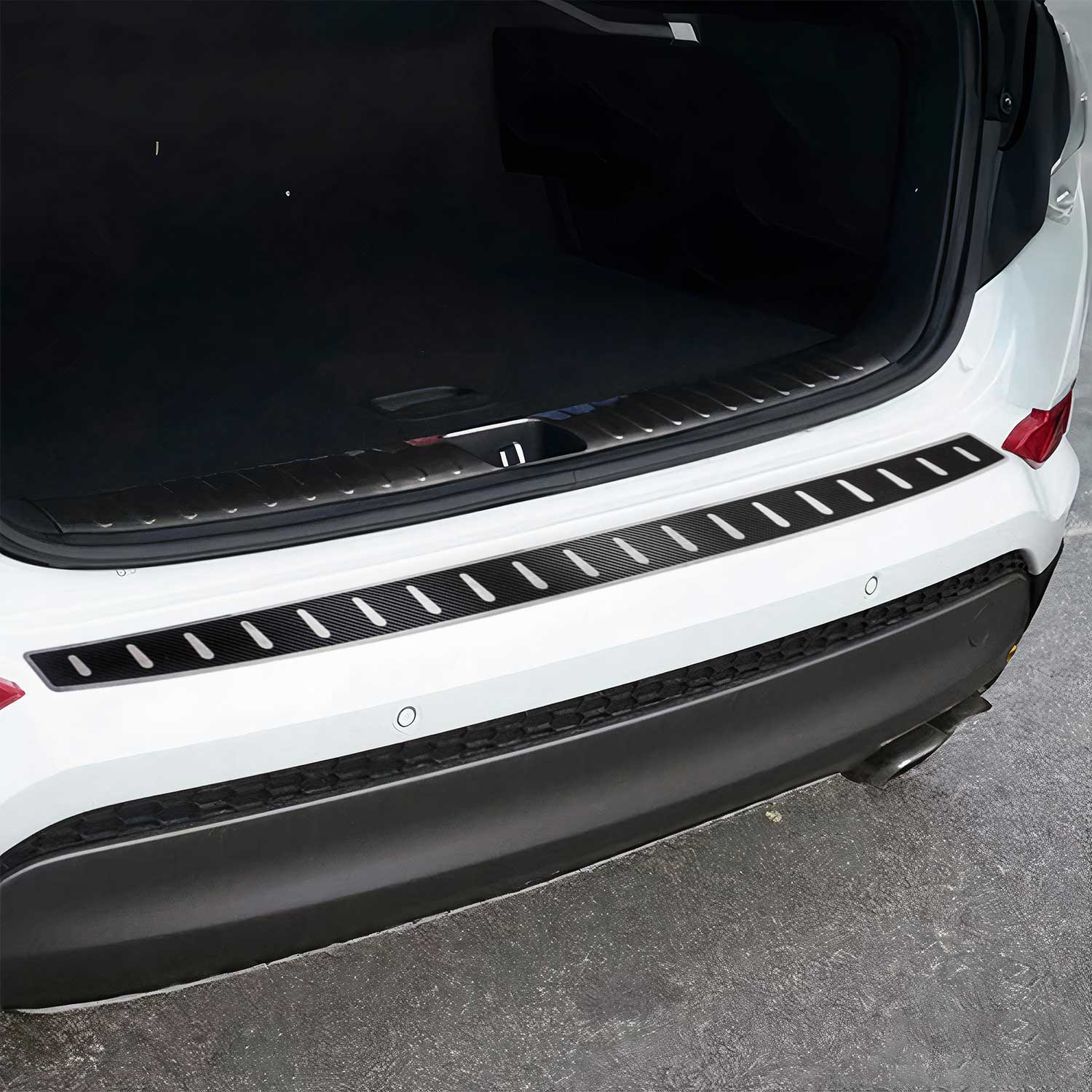 Omac Schwarz Ladekantenschutz Für Hyundai Tucson 2016-2018 Pre-Fl Edelstahl Carbon