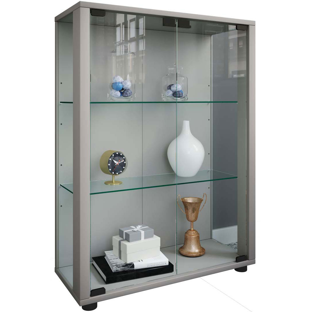 Vcm Silber Vitrine + Buffetschrank, Sammel Stand Vitrine Holz Glas Sintalo (60 X 25 X 80 Cm) - Image 7