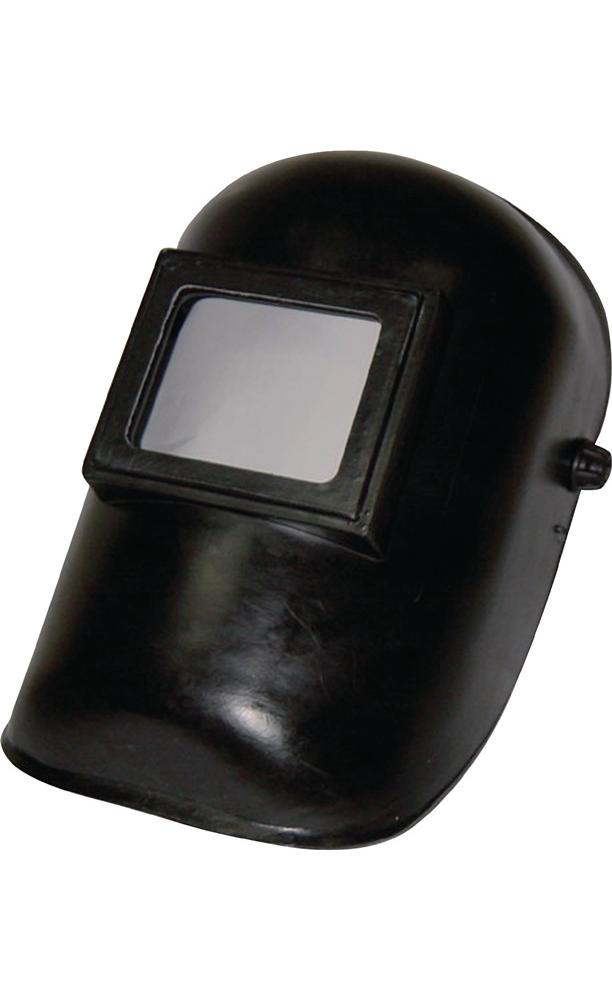 Oem Schwarz Schweißerkopfschutzhaube Mit Din-9-Glas Und Vorsatzglas 90 X 110 Mm Kunststoff