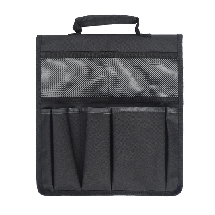 Sac à outils de jardin en Oxford 600D, 30,5 x 33 cm, structure métallique intégrée, noir