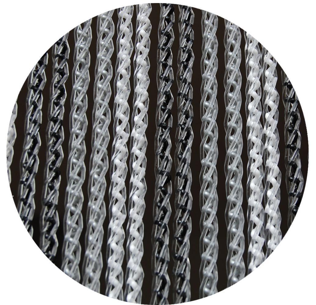 La Tenda Türvorhang, BxH: 90 cm x 210 cm, schwarz/weiß/grau, Polyvinylchlorid/Aluminium - Bild 3