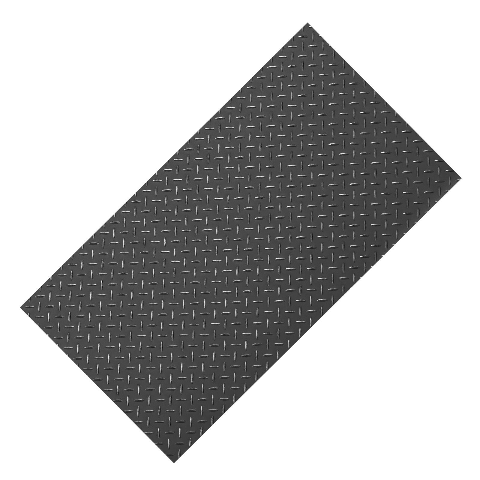 Tapis de sol pour garage en PVC épais 2,2 mm, motif losange antidérapant, rouleau 1,2 x 3,05 m, noir