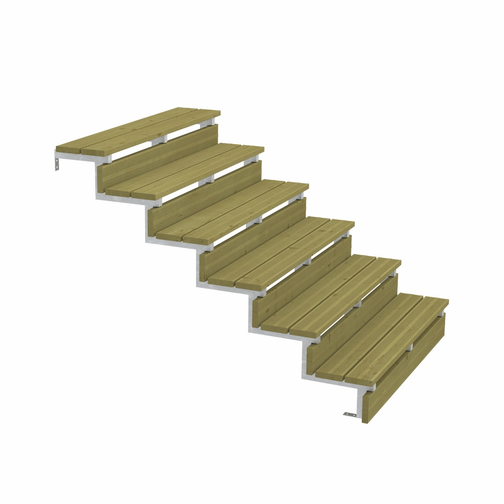 Plus Außentreppe Kiefer/feuerverzinkt 6 Stufen 120 Cm Breit Außentreppe