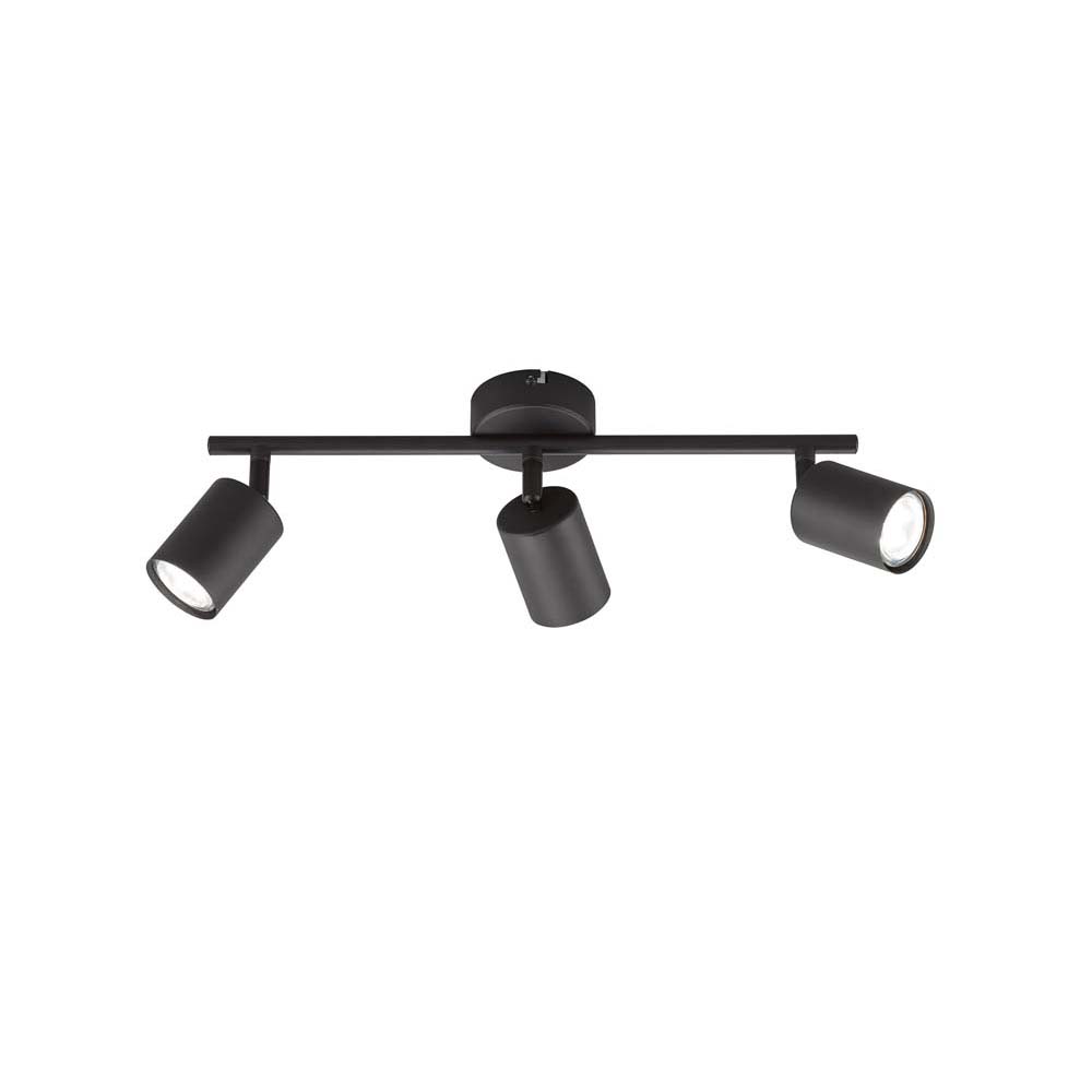 Led Deckenstrahler Vano Schwarz 3-flammig, Breite 42cm