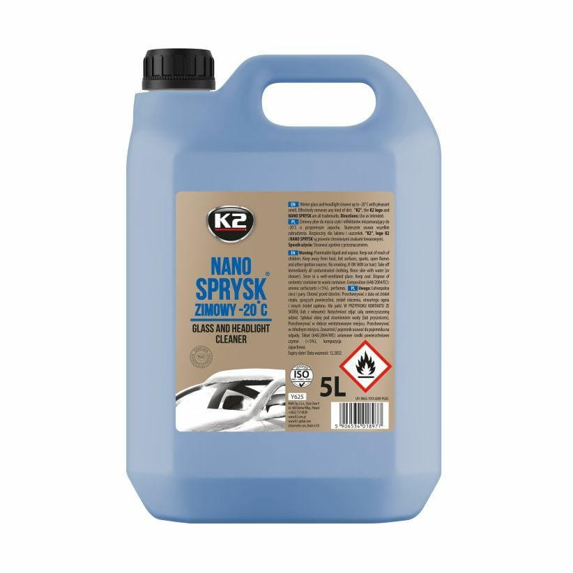 K2 NANO Scheibenfrostschutz Zitronen 5L -20°C Klarblickschutz - Image 8