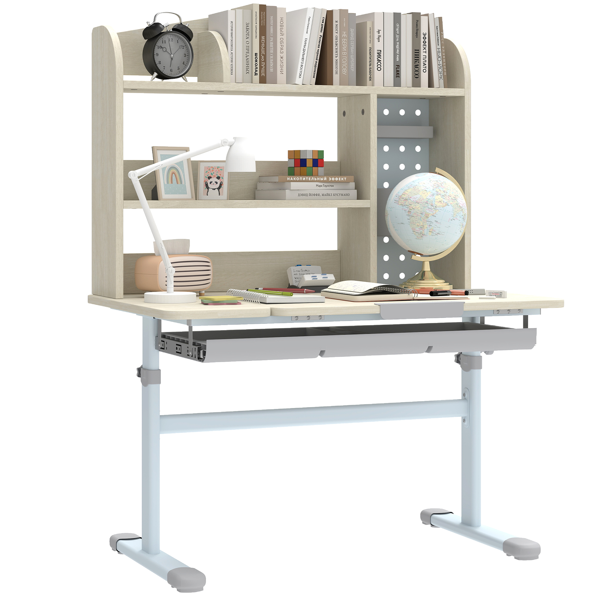 Aiyaplay – Bureau Enfant Réglable En Hauteur 50,5-72,5 Cm – Plateau