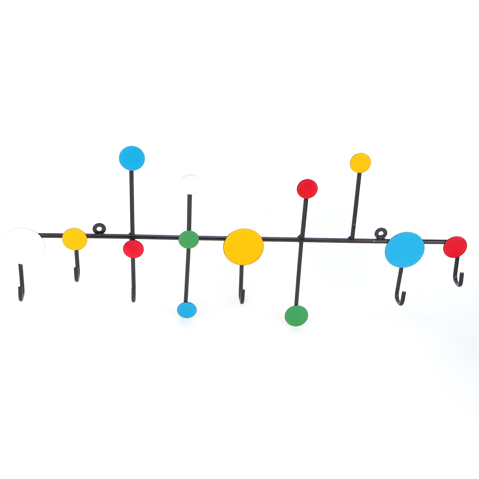 Crochets muraux à points colorés, porte-clés et suspensions, lot de 15