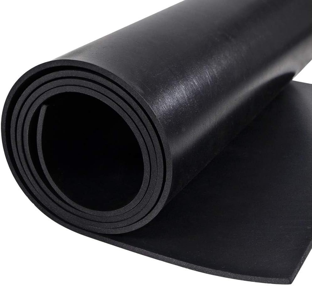 Tapis de sol garage antidérapant en caoutchouc SBR, 300 x 100 cm, épaisseur 3 mm, noir