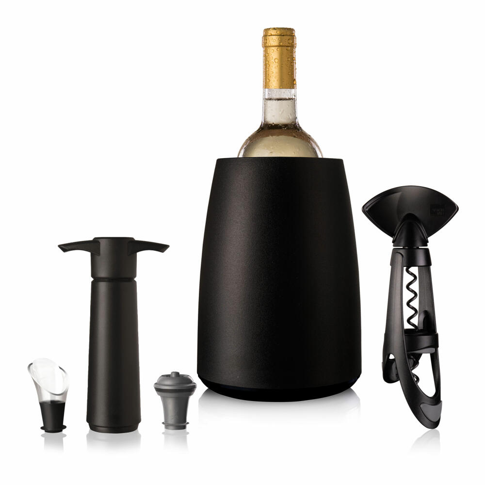 Vacuvin Schwarz Vacu-Vin Elegantes Weinset Mit Weinaccessoires