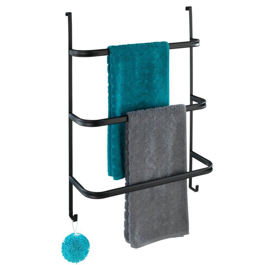 Wenko Handtuchhalter Tür Dusche Irpinia Schwarz Handtuchhalter