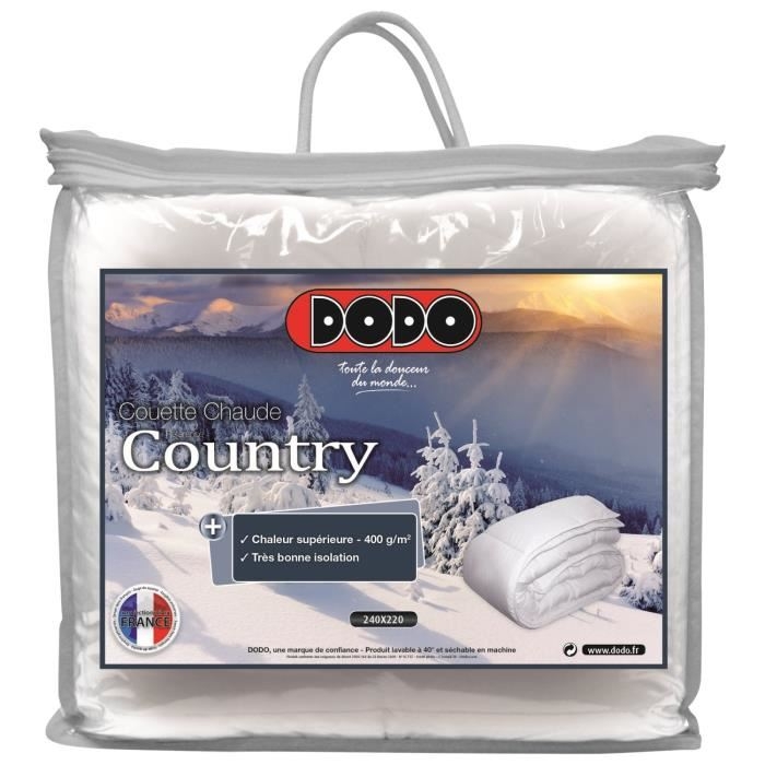 Couette Chaude 400gr/m² - Dodo - Country - 240 X 260 Cm - Weiß
