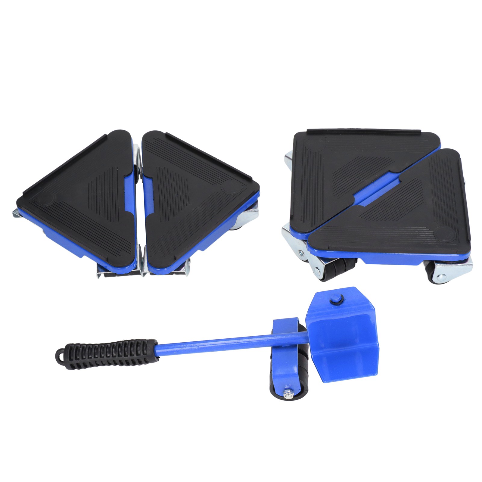 Déplaceur de meubles à roulettes universelles, capacité 300 kg, lot de 5 dont 1 lève-meuble et 4 patins triangulaires