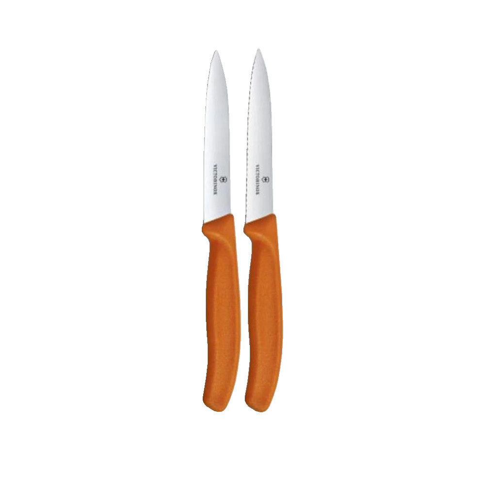 Victorinox Orange Swiss Classic Gemüsemesser-Set, 2 Stück, 10 Cm, Gerade/Gewellt, In Schachtel - Bild 5
