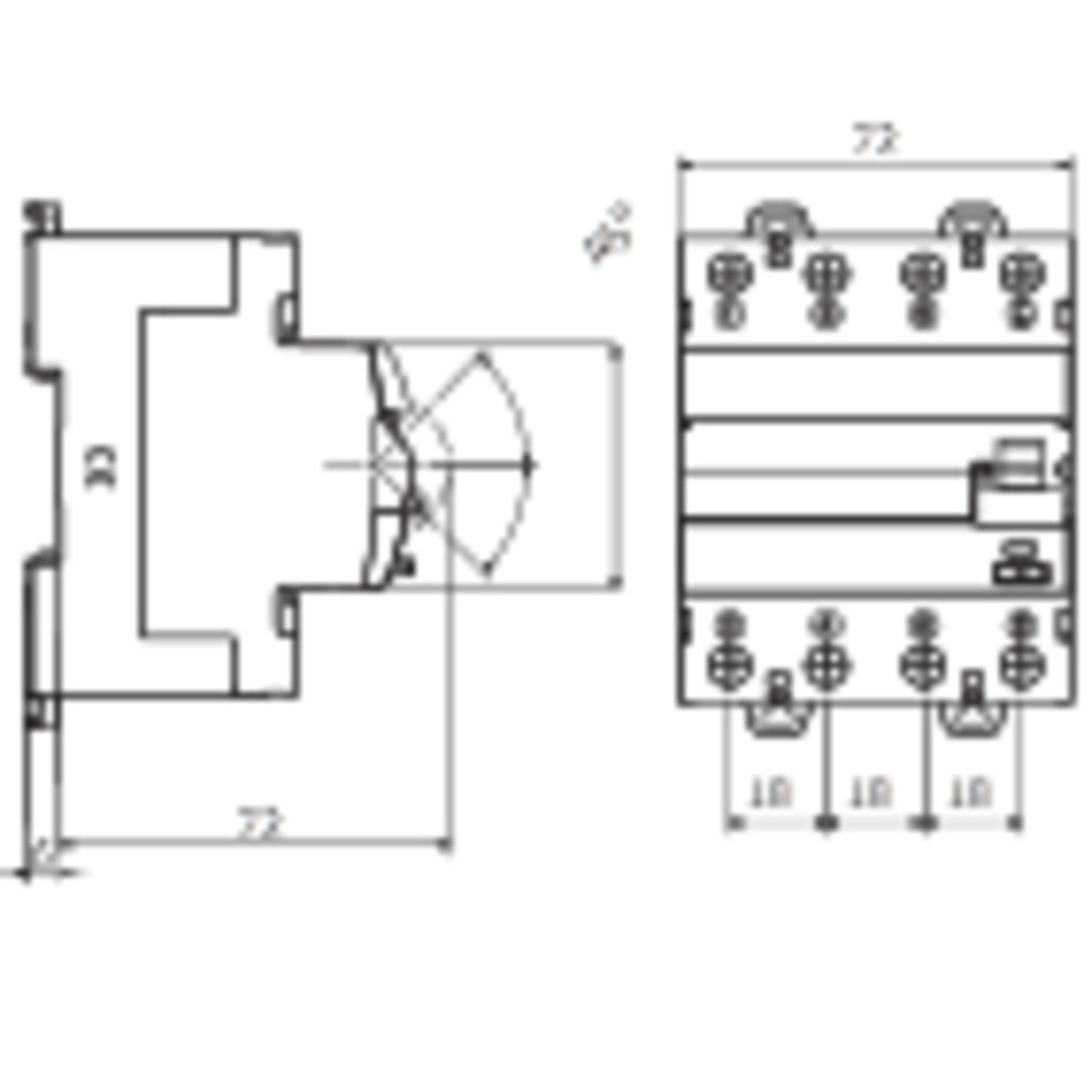 Gewiss Fehlerstromschutzschalter - Idp - 4P 63A Typ A Flink Idn=0,03A - 4 Te, Gwd4152 - Bild 3