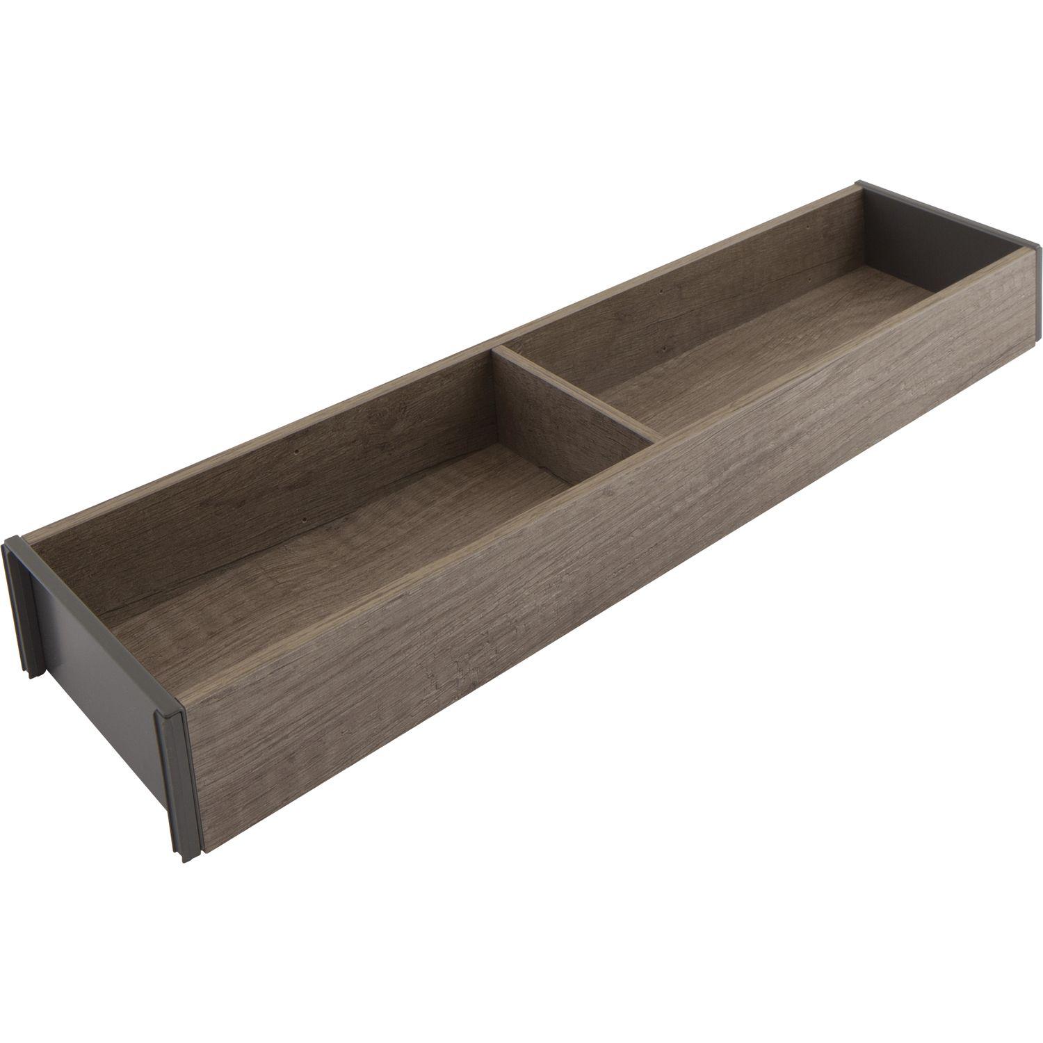 Blum Ambia-Line Schubkastenrahmen Schmal - 472X100x50mm, Nebraska Eiche Stahl 9009494015041