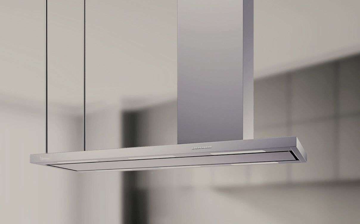 Baraldi - Cappa Elea Isola Cm 116x60 Camino Destro - Inox - 800 M3/h