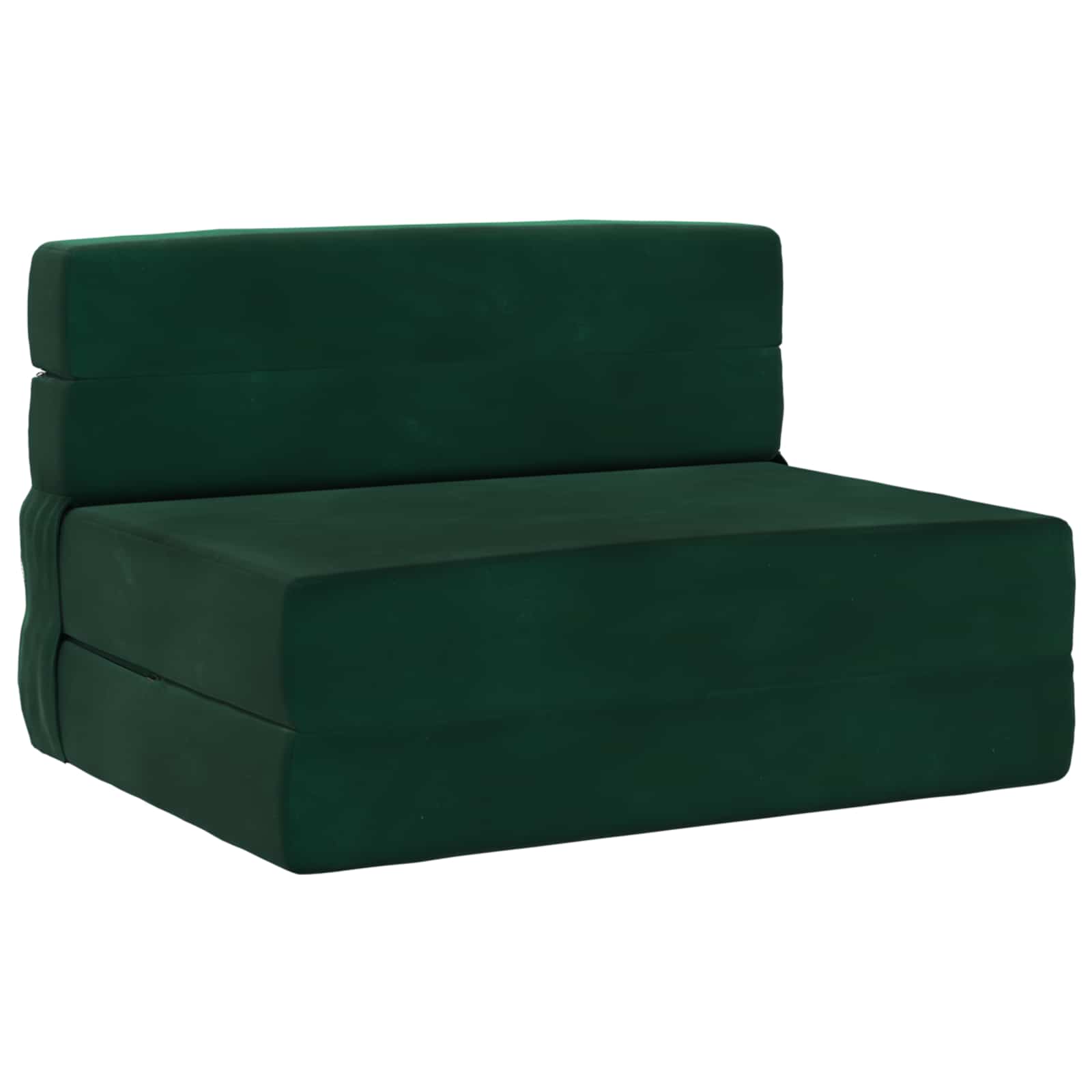 Foldable Sofa Bed Dark Green 70 X 80 X 60 Cm Fabric Vidaxl