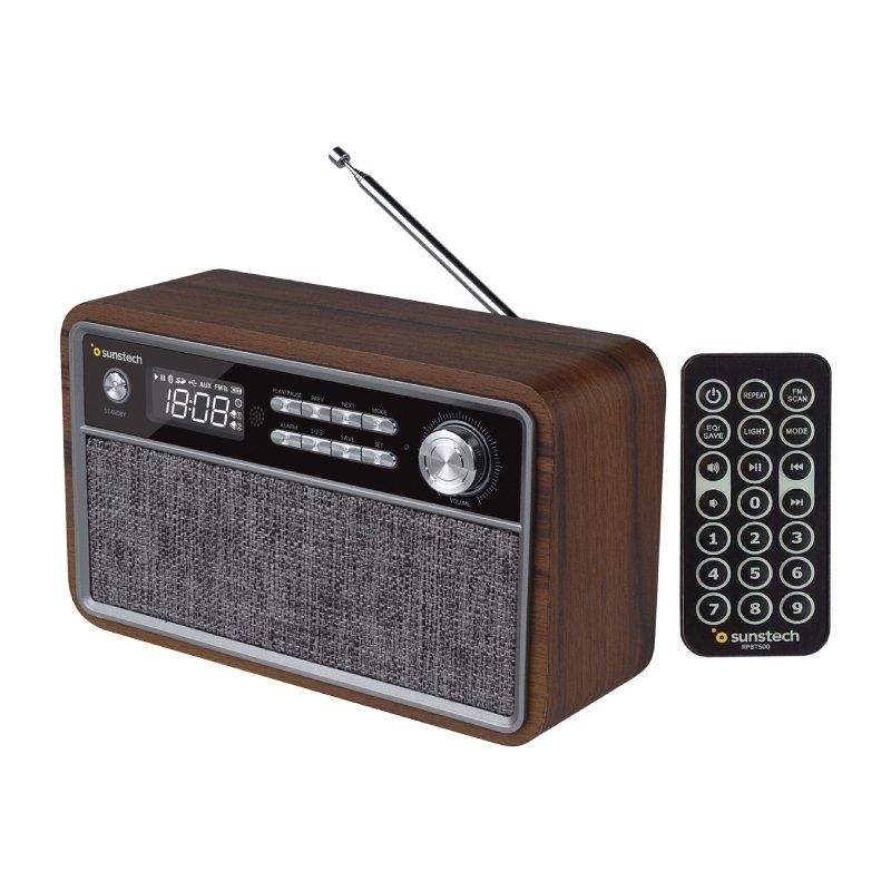 Sunstech Schwarz Rpbt500 Tragbares Radio Mit Bluetooth, /Holz - Bild 5