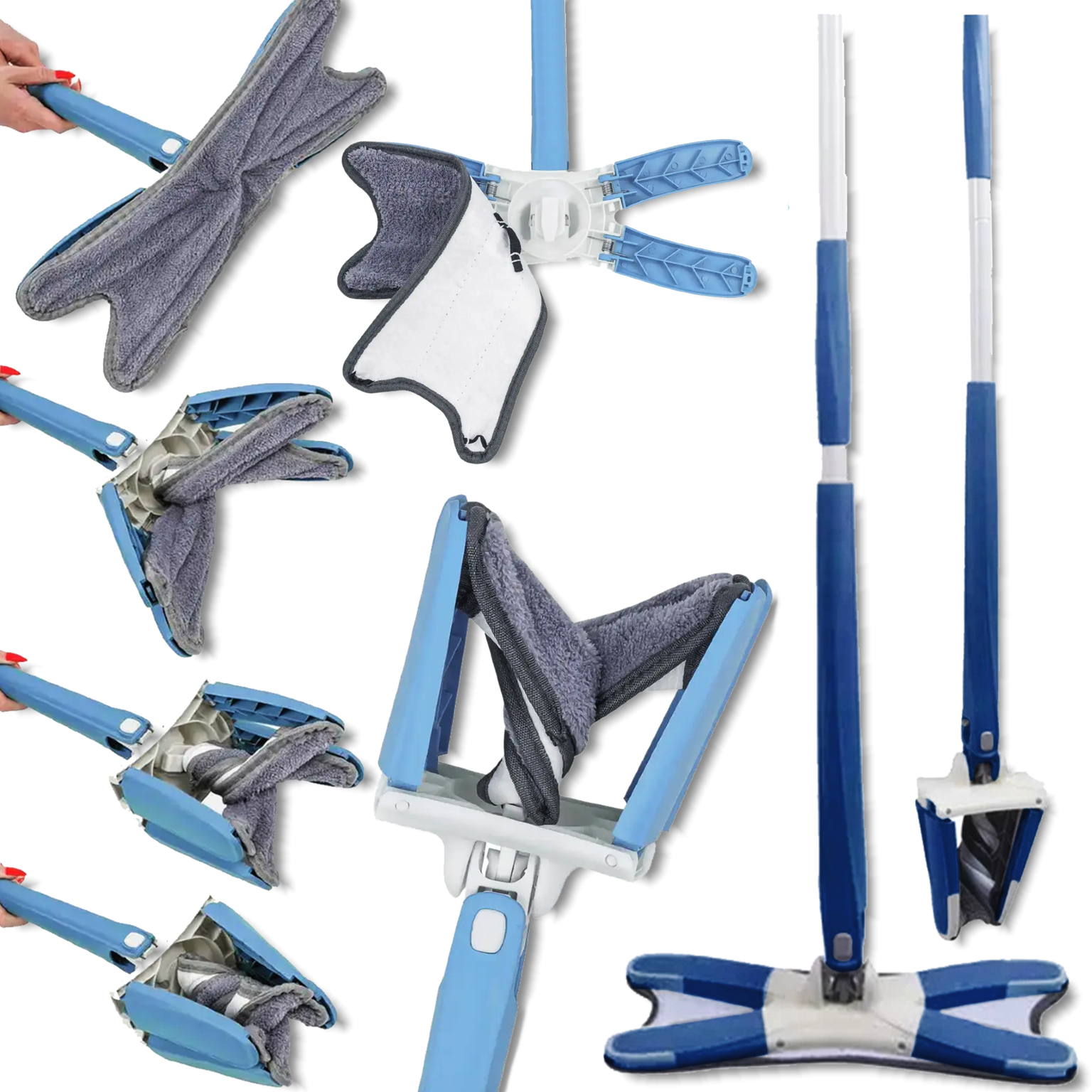 Oem Mehrfarbig Isma X-Typ Rotations-Wischmopp Mit Auswringvorrichtung + 3 Pads