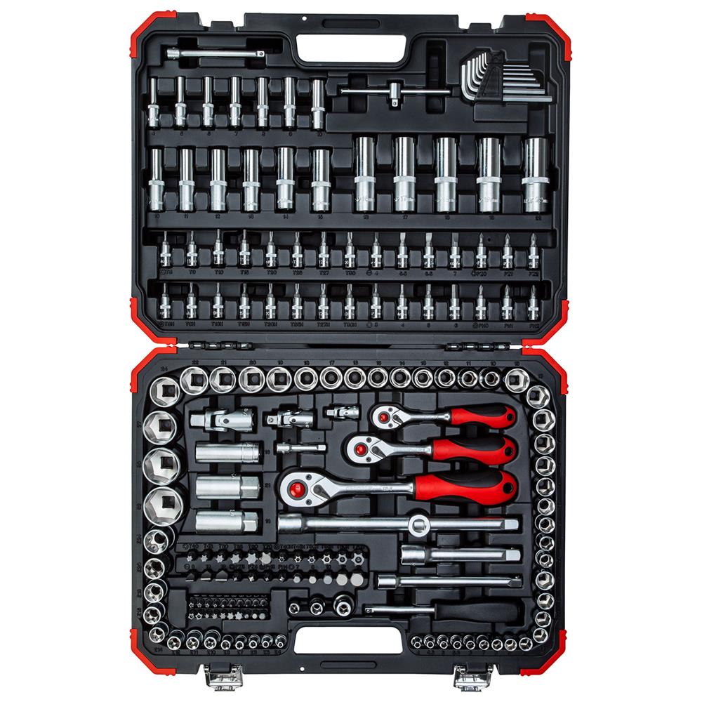 Gedore Rot Steckschlüssel-Satz 1/4' + 3/8' + 1/2' 172-Teilig Red