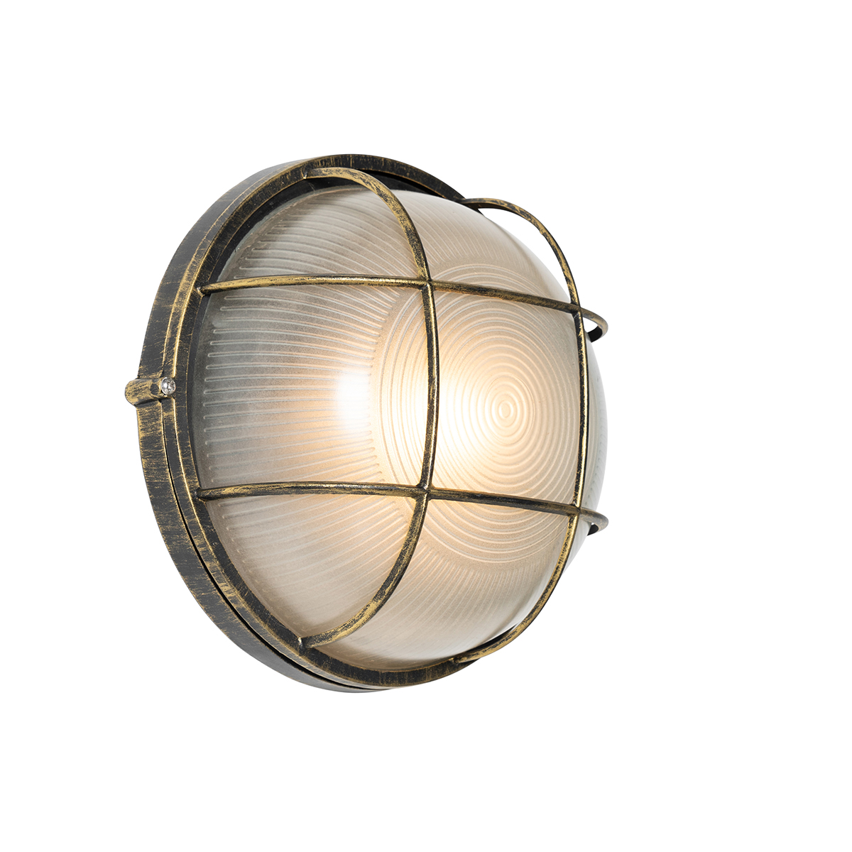 Qazqa Industrial Outdoor Wall Light Antique Gold Ip44 - Hanneke