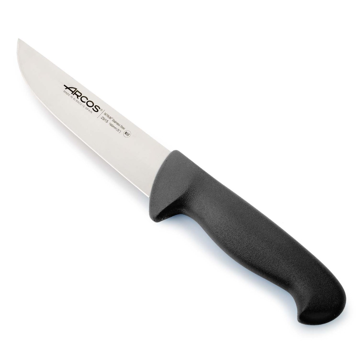 Arcos Schwarz Fleischermesser Farbe - Prof 291525 Edelstahl Nitrum Und Mango Ergonomisches Polypropylen Und 16 Cm Klinge, Vitrine