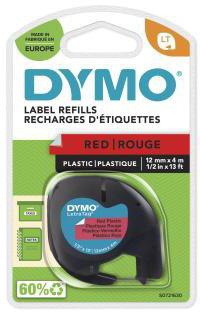 Dymo Schriftbandkassetten Kunststoff Laminiert - 12 Mm X 4 M, Auf Schwarz/Rot - Image 10