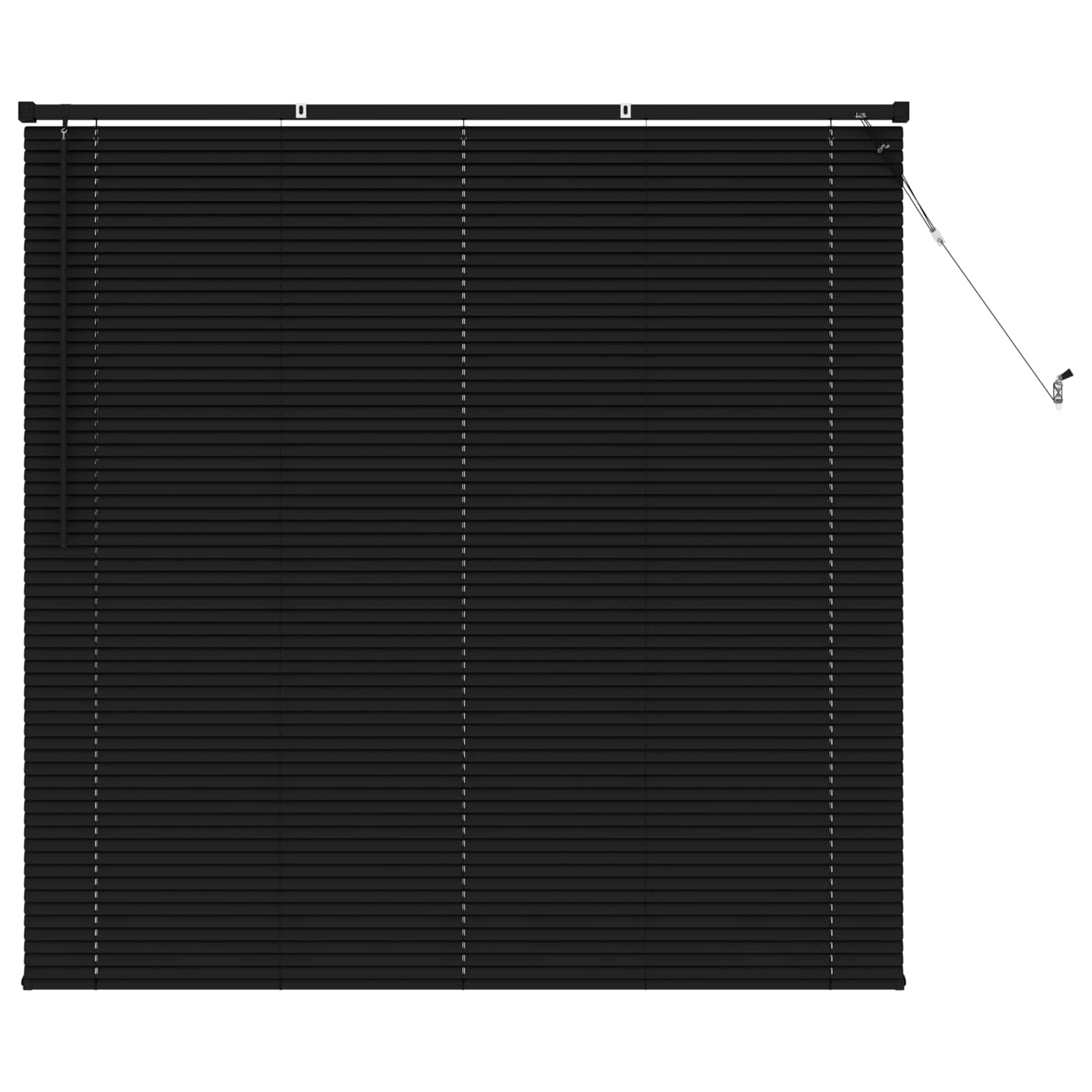Venezianische Jalousie Schwarz 150 X 150 Cm 25 Mm Pvc Vidaxl