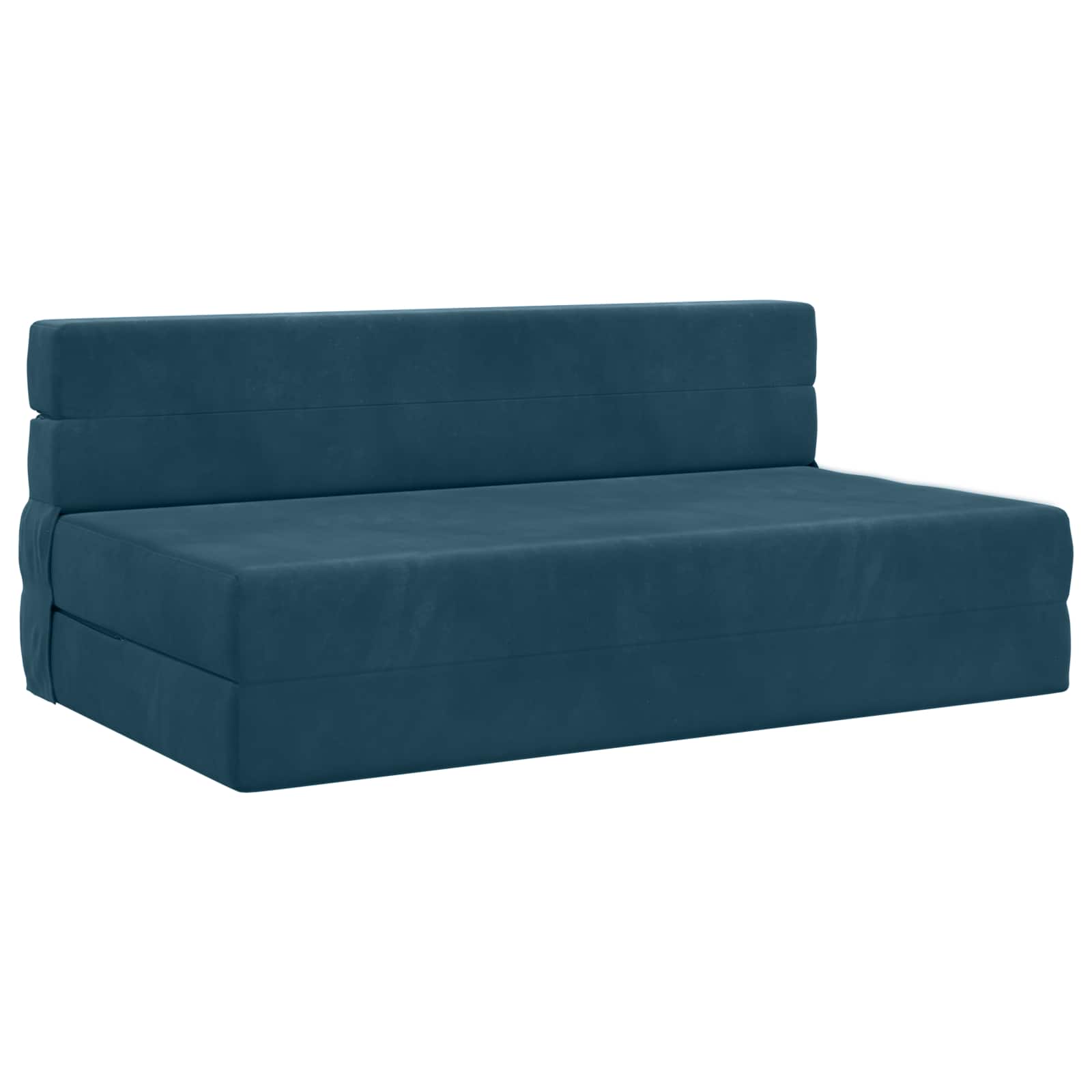 Foldable Sofa Bed Blue 152 X 86.5 X 60 Cm Fabric Vidaxl