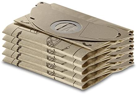 Kärcher 6.904-143.0 Set Sacchetti Filtro Per Aspirapolvere 5 Sacchetti Carta Doppio Strato 1 Microfiltro Colore Marrone
