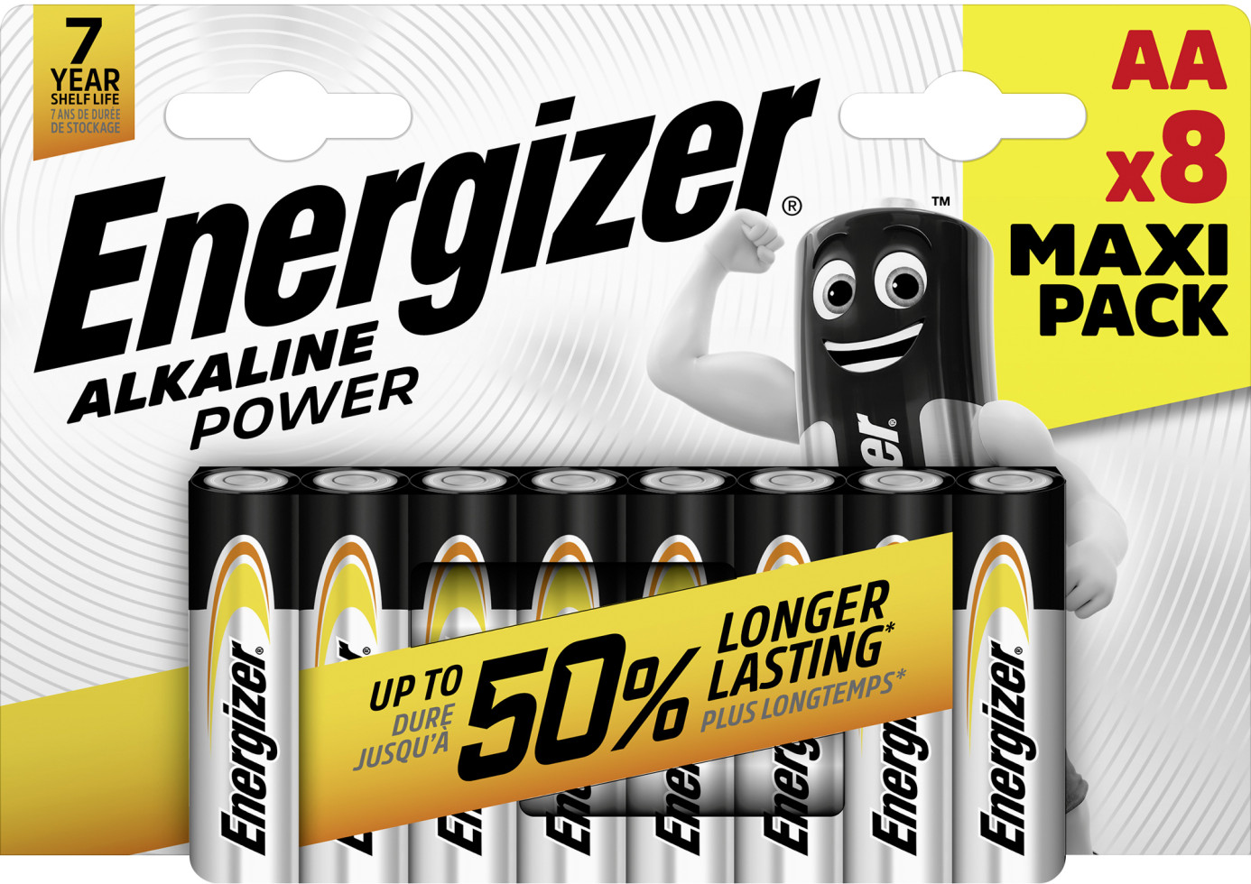Energizer - Power Alkaline Mignon Aa 1,5 V, 8Er Pack Batterien