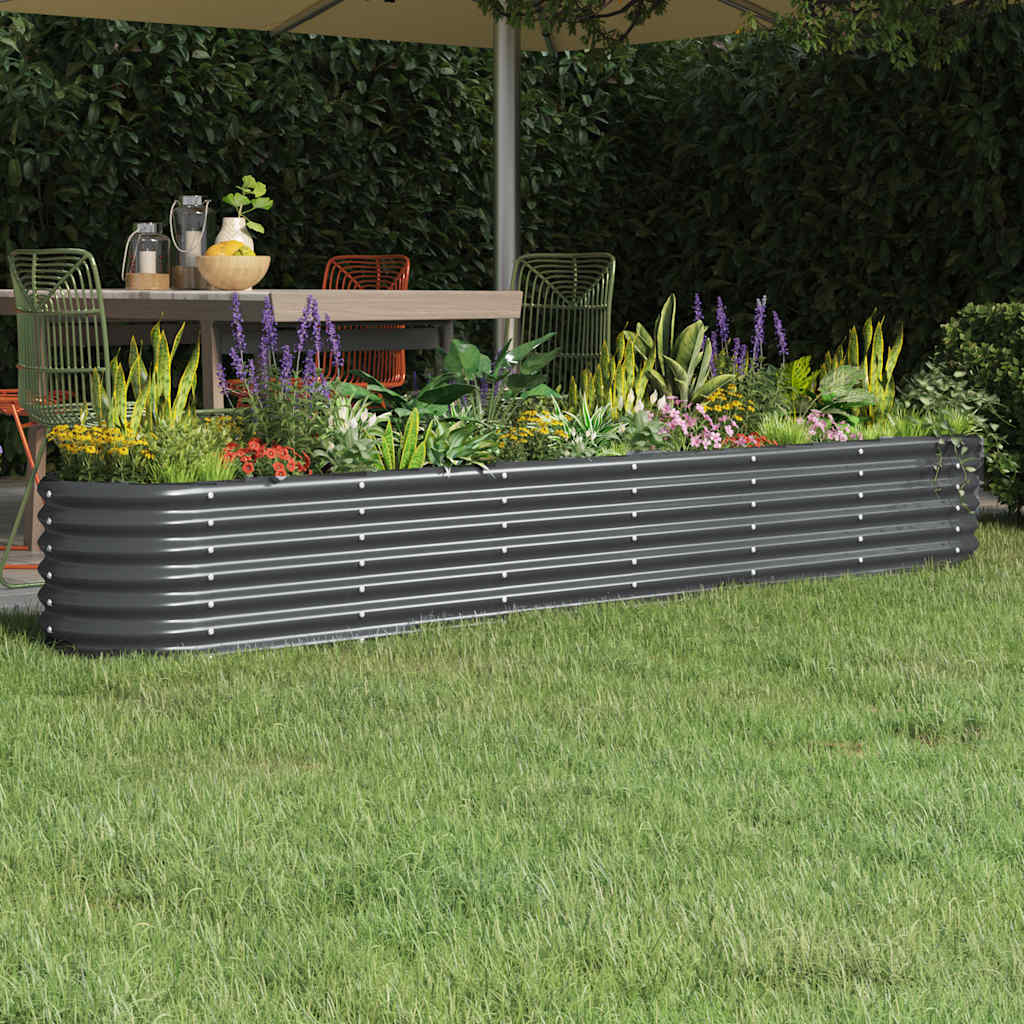 Vidaxl – Lit Surélevé De Jardin En Acier Galvanisé – Résistant Aux