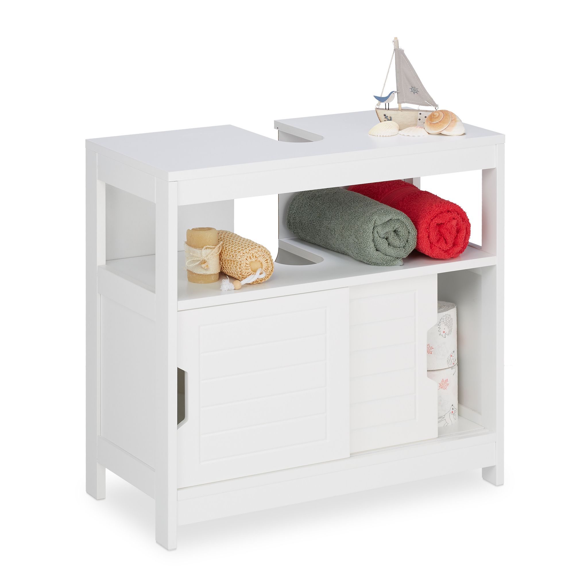 Relaxdays - Meuble Dessous De Lavabo