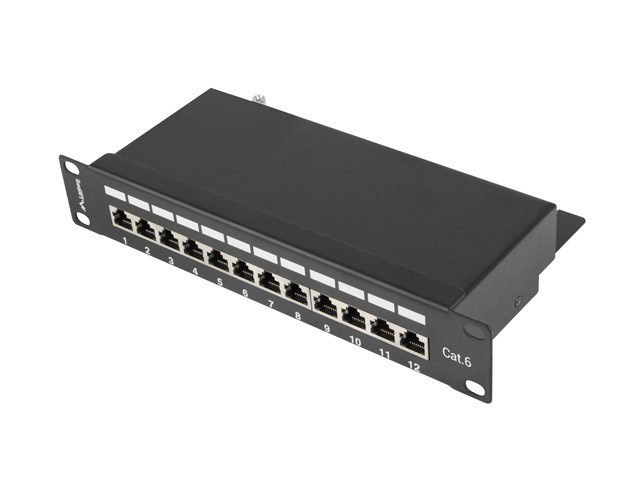Lanberg PPF6-9012-B Patch Panel 12-Port 1U 10 Cat6 FTP Shielded Black - Bild 7