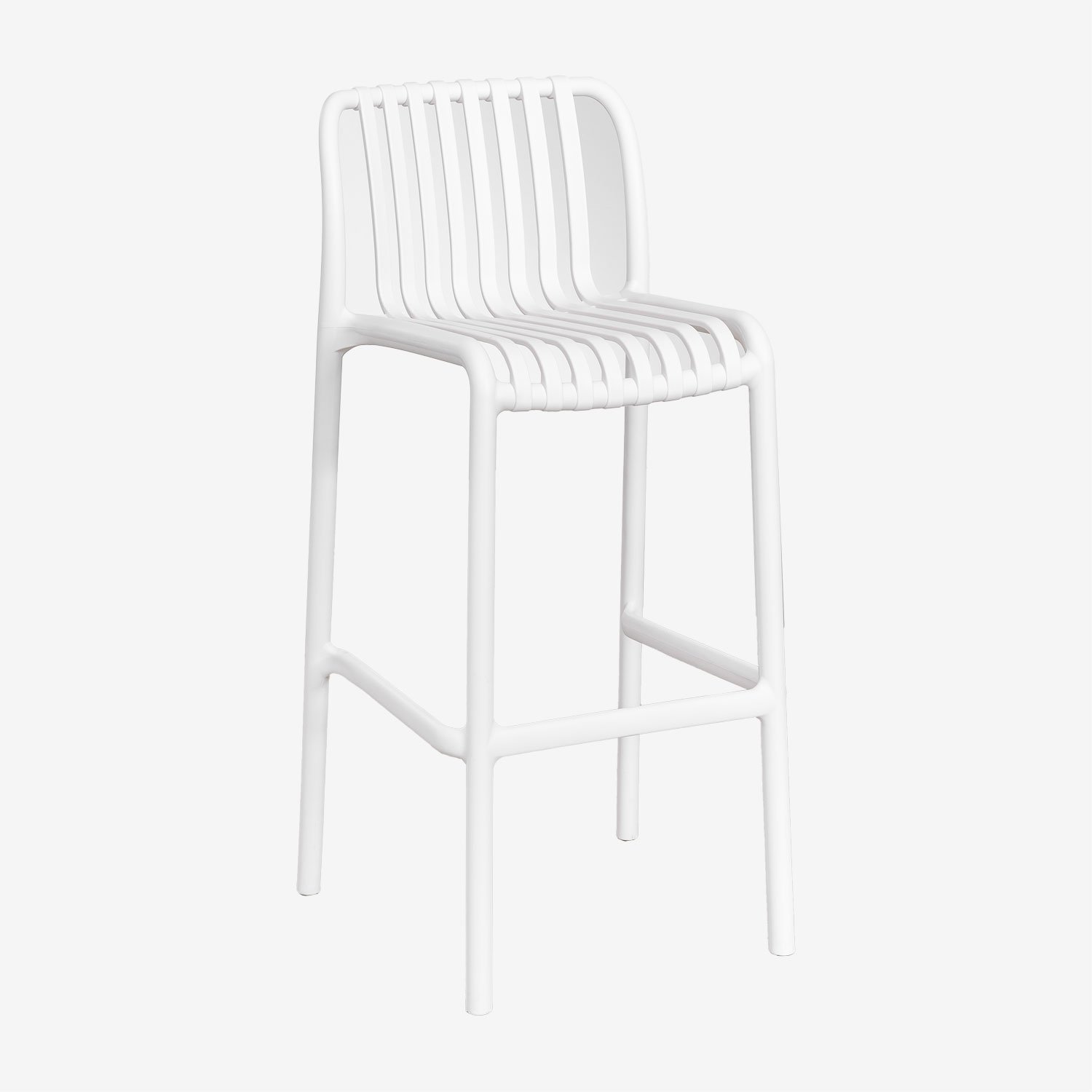 Sklum - Tabouret De Bar Empilable En Polypropylène Wendell Blanc