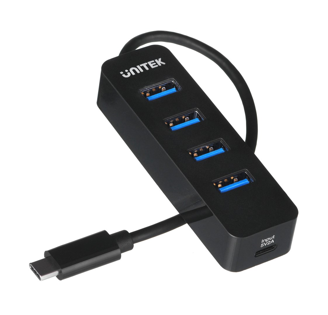 Unitek uHUB Q4 (USB-C, 4 Ports), Dockingstation + USB Hub, Schwarz - Bild 4