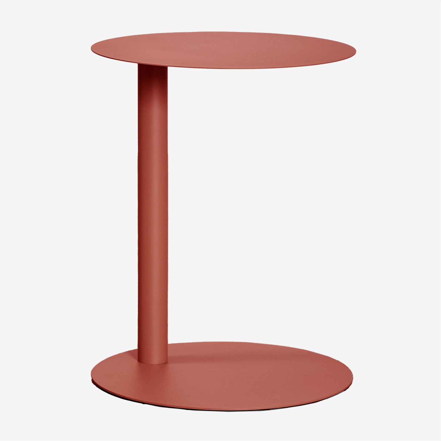 Table D'Appoint Ronde Ø40 Cm En Acier Yannik Sklum Terracota