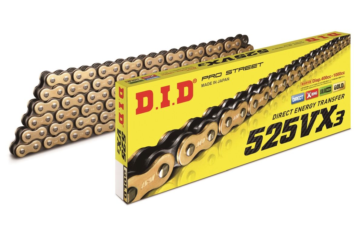 D.i.d Gold/Schwarz Motorrad Zubehör, 525Vx3(G&B) X 124 Mail. Zj - Bild 6