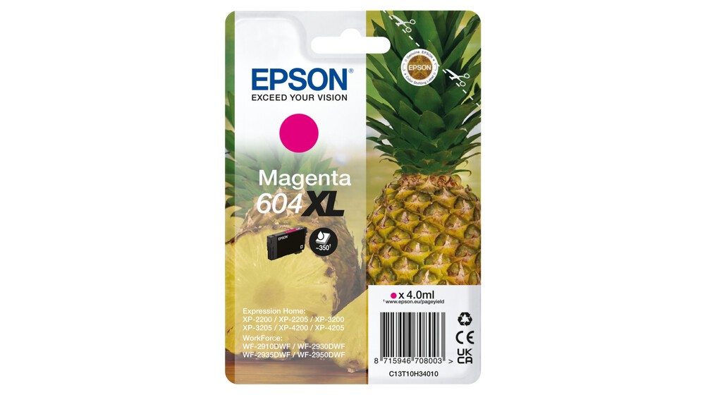 Epson Magenta Original 604XL (C13t10h34010) Tintenpatrone - Bild 12