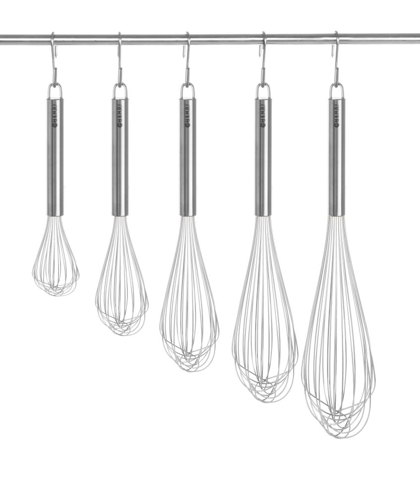 Hendi Versilbert Flexibler Schneebesen Mit 12 Spindeln Und Griff, 450 Mm, 511756