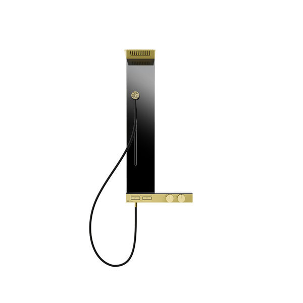 Gessi Gold Duschsystem, Hi-Fi, Duschkombination Zur Aufputz-Wandmontage Mit Thermostat, 2 Funktionen, 63043 - Image 3