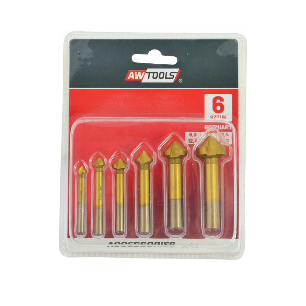 Oem Kegelsenker-Set Awtools, 6-Teilig, Hss, 6,3 Bis 20,5 Mm