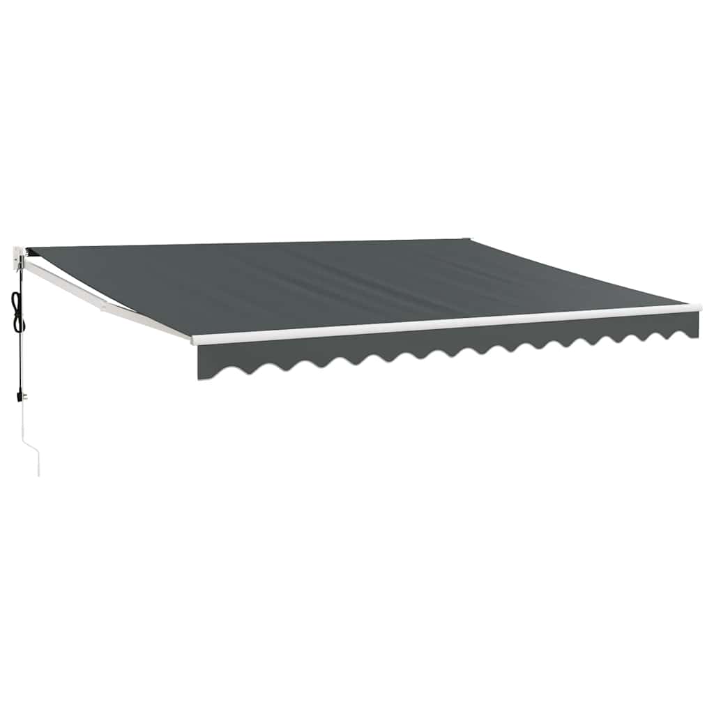 Automatic Retractable Awning Anthracite 4x3 M Vidaxl