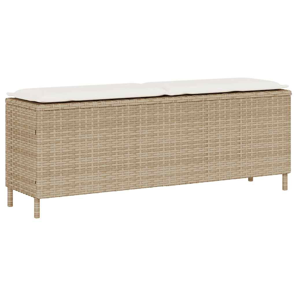 Vidaxl – Banc De Jardin Avec Coussin Épais – Résine Tressée Beige