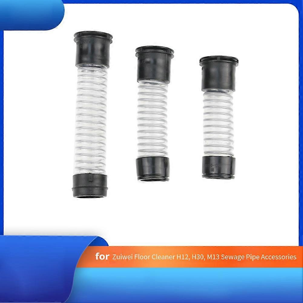 Tuyaux de rechange pour autolaveuses Chaimi H12, H12pro, M13 et H30, tuyau ondulé, évacuation et fileté, plastique, lot de 3