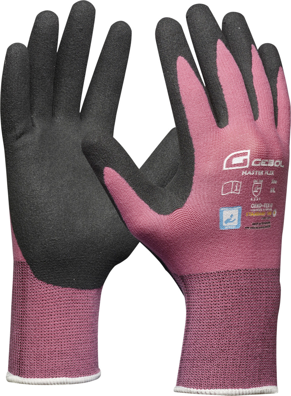 Gebol Handschuh Rosa, Gr. 7 Arbeitshandschuh Schutzhandschuh Universal