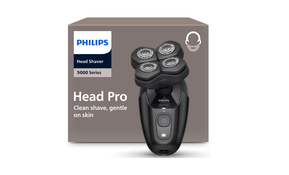 Philips Head Shaver Pro Series 5000 – Glatzenrasierer, elektrischer Rasierer für Herren und Frauen, flexibler 360°-Scherkopf und ComfortCut-Klingen, sanft zur Haut (Modell HS5980/15) - Bild 6